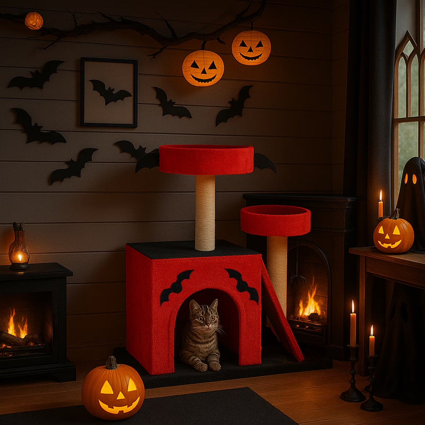 The Gothic Manor Cat Tower