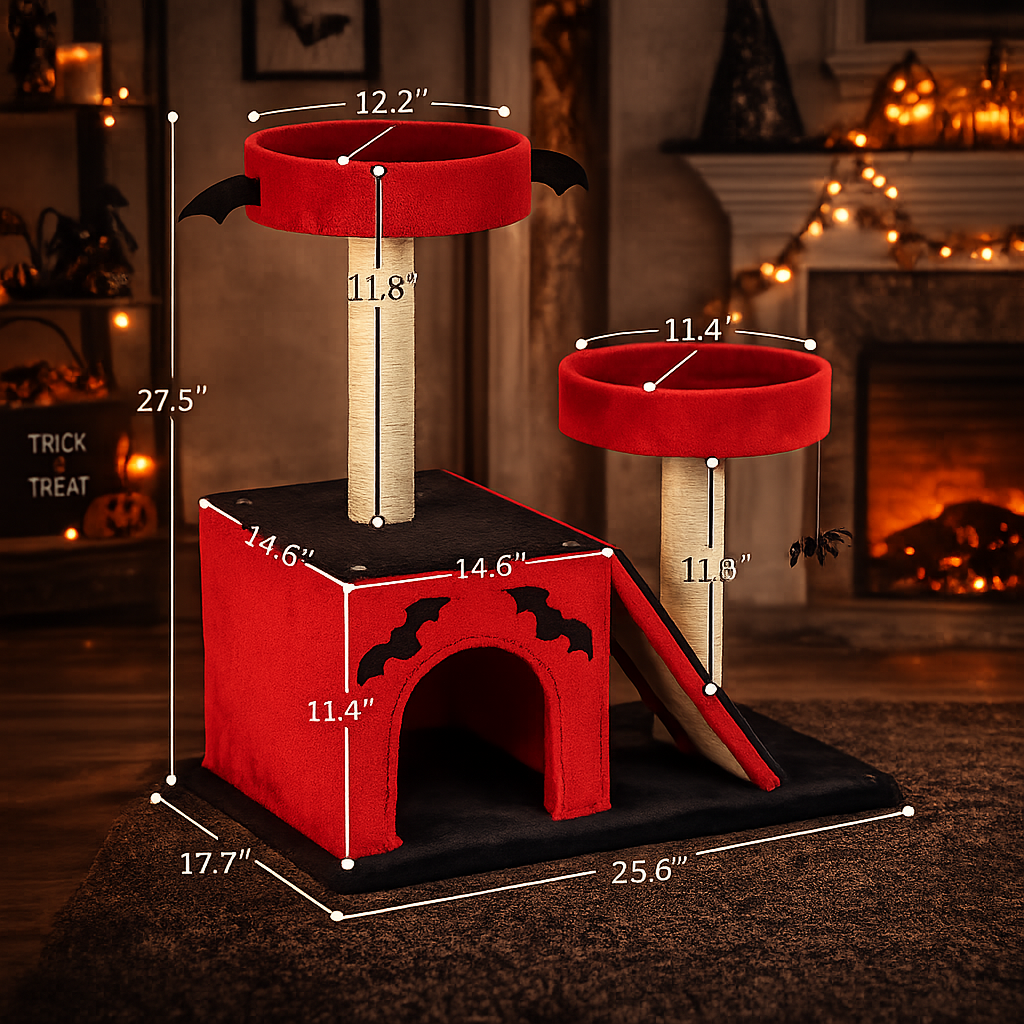The Gothic Manor Cat Tower